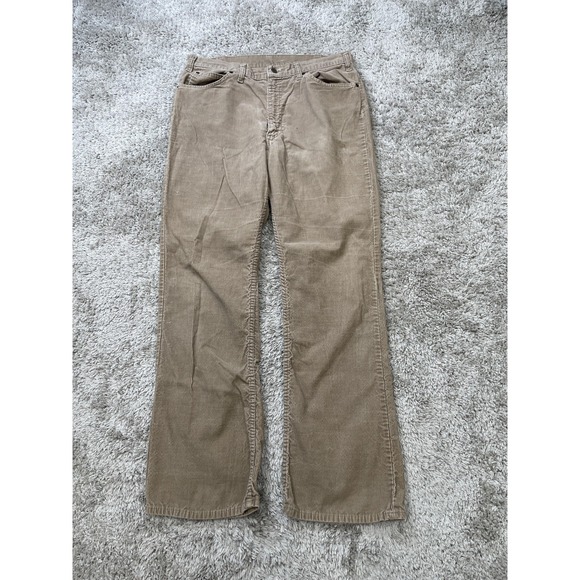 Vintage Levis 517 Corduroy Pants Mens 36x32 Tan Bootcut USA 70s Western - Picture 1 of 16